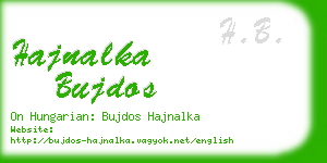 hajnalka bujdos business card